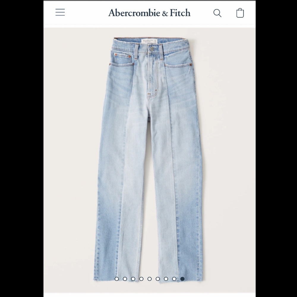 Abercrombie Ultra High Rise Ankle Straight Jeans